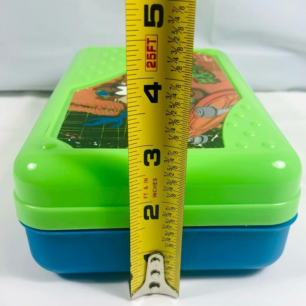 Vintage Looney Tunes Skateboard Taz Pencil Box & Bonus Hot Wheels Pencils + More